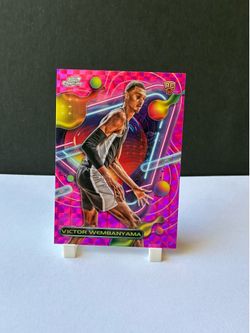 2024 Topps Chrome Cosmic Pink Galaxy Refractor Rookie Victor Wembanyama