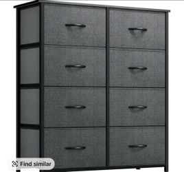 8 Drawer Dresser for Bedroom, Fabric Dressers & Chests of Drawers,  Dresser for Storage ,Organizer Unit Storage Tower for Bedroom, Living Room