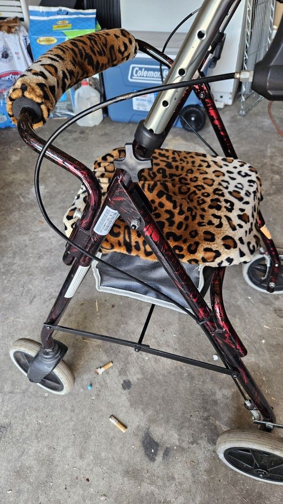 Walker W/ Hand Brakes And Seat