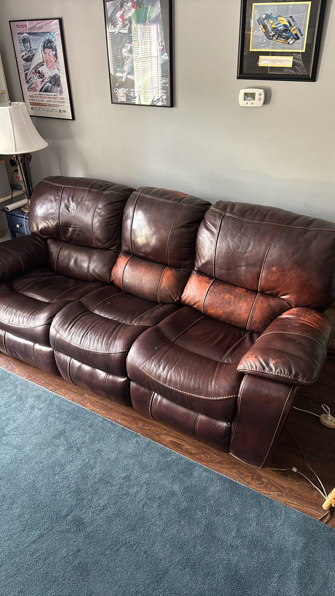 3 Seater Manual Twin Recliner Sofa
