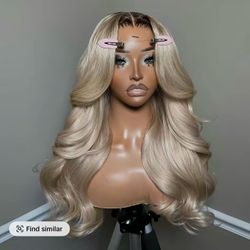 Ash blonde wig