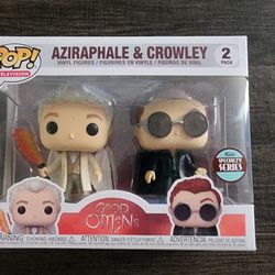 Funko Pop! Good Omens Aziraphale & Crowley 2-Pack Specialty Series Vaulted New