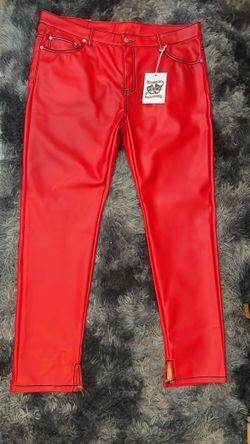 Asaali Jeans Leather Red