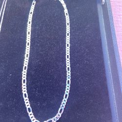 Thick Cut Figaro 30” Chain 925 From Italy