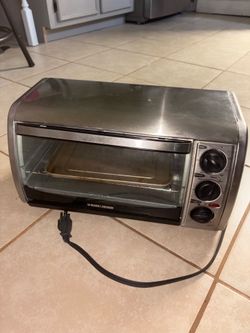 Black+Decker Toaster Oven Countertop Bake & Broil Stainless Steel