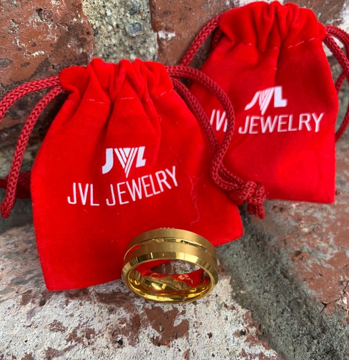 Men's Gold Tungsten Wedding Ring Size