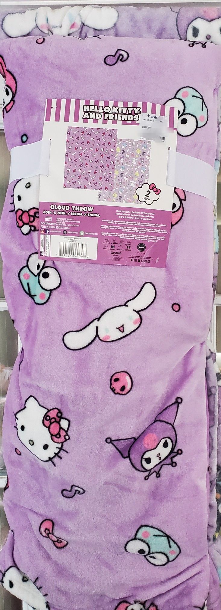 Bnwt Hello Kitty And Friends Double Blanket
