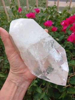 Double Terminated Quartz Crystal Natural 8" Clear 1.654 Kgs Mineral Specimen