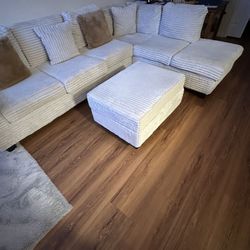 Beautiful Modern White Sectional For Sale