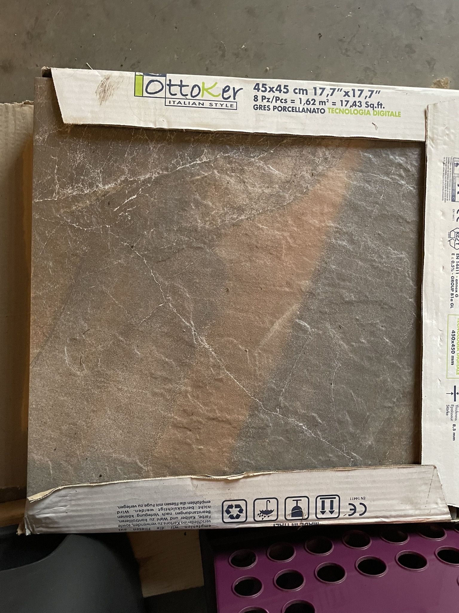 Gres Porcellanato- 8 Pieces 45cm X 45cm