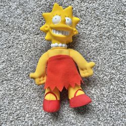VINTAGE LISA SIMPSON "THE SIMPSONS" CARTOON PLUSH DOLL 1990