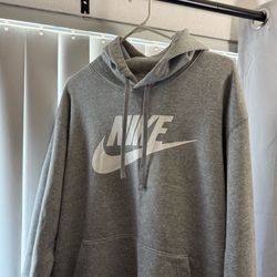 Gray Nike Swoosh Hoodie
