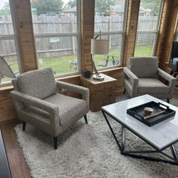 Two Identical Accent Chairs