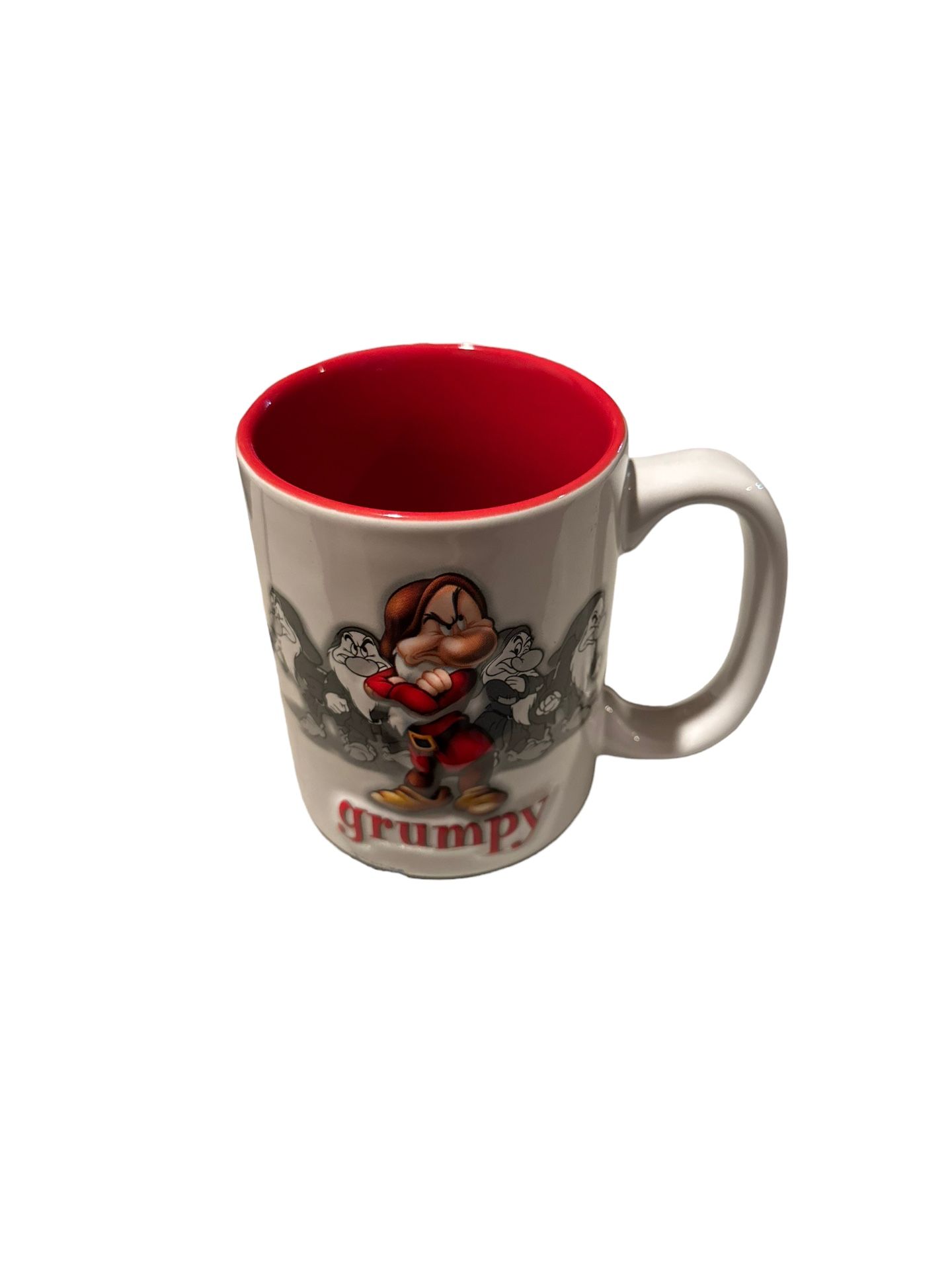 Disney World Resorte Disney Parks Authentic Grumpy Coffee 3D Red Interior Mug