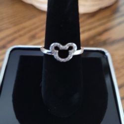 925 Silver Mickey/Minny Mouse Ring