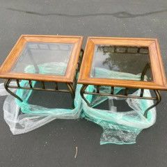 2 Glass End Tables