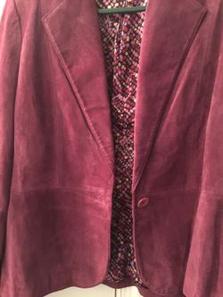 Liz Claiborne plum suede jacket size 10