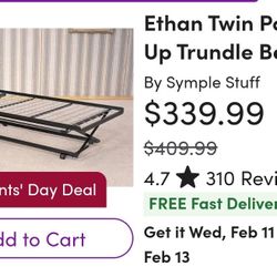 Rollaway Bed Twin Used Few Times Al.ost New