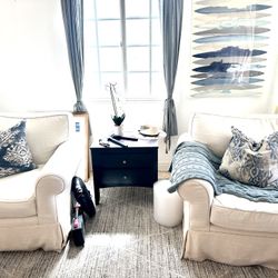 Off-white Armchairs - Set Of 2