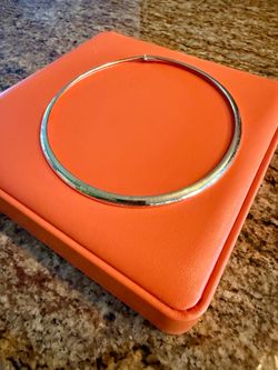 Vintage 14K Yellow Gold Domed Omega Chain Necklace Collar - 32g 6mm 16.5"