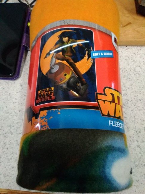 Star Wars Fleece Throw 46"X60". New Nice Gift For Anyone