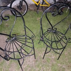 iron  Vintage patio chairs