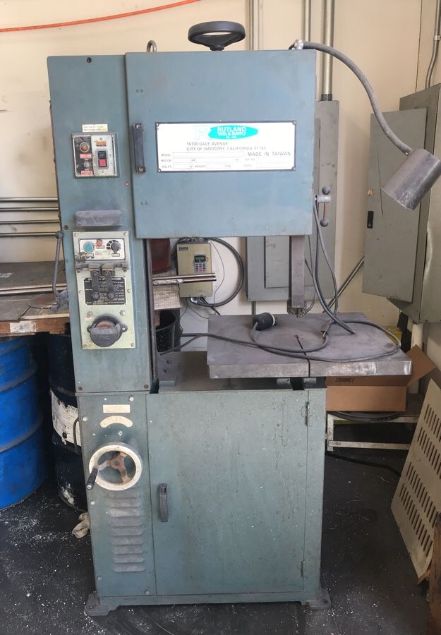 RUTLAND TOOL AND SUPPLY CO. INDUSTRIAL BAND SAW, 1 HP,