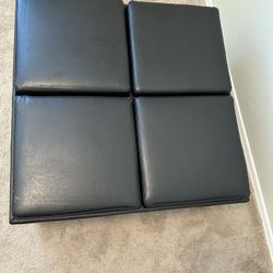 Espresso Ottoman With Storage Drawers 