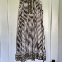 Raffaela D'Angelo Women Ivory/brown Casual Dress M