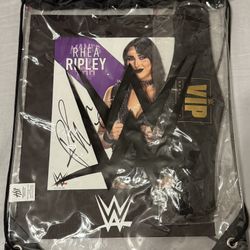 Rhea Ripley Authentic 8x10 Signed Poster With WWE  Wrist Band