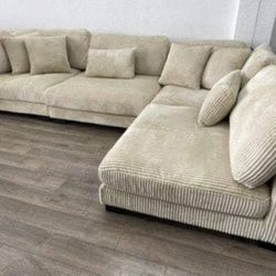 Beige Sectional Sofa 4 Segments Extra Large New