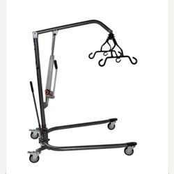 Hydraulic Patient Hoyer Lift 400lbs Capacity With Harness 