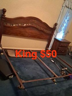 King head board with rails