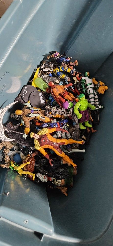 Action Figure Lot Of 51 Transformers Marvel DC TMNT Spawn G.I. Joe & Others