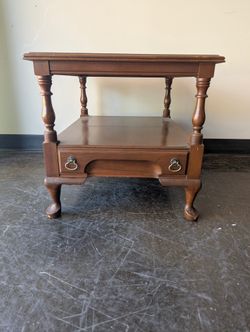 Pennsylvania House Traditional Wood Side Table with Drawer