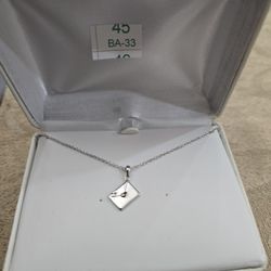 New STERLING SILVER Necklace and Charm- envelope