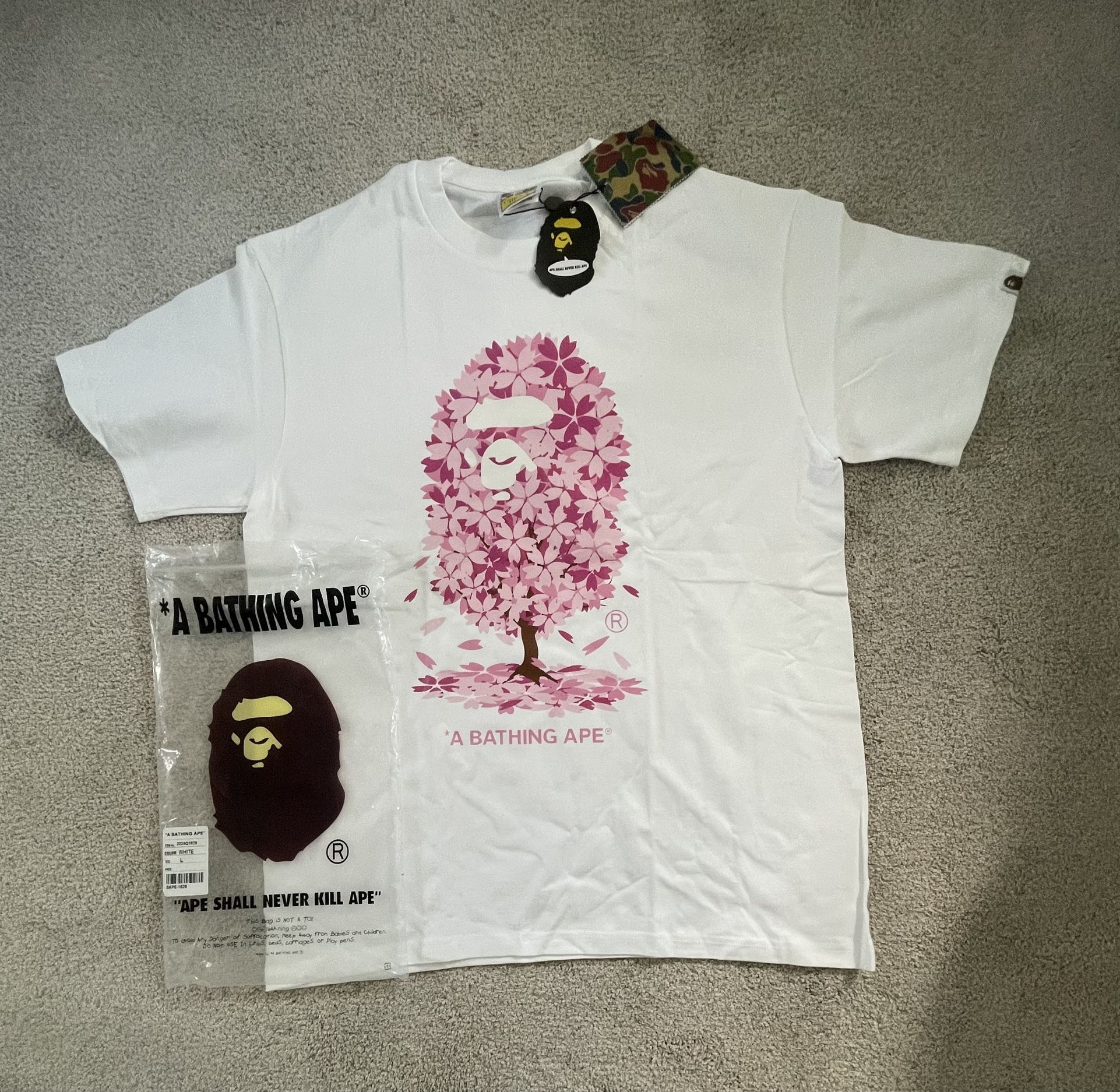 White Sakura Bape Tee