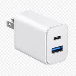 Dual Port Fast Charger – USB-C & USB-A (100)
