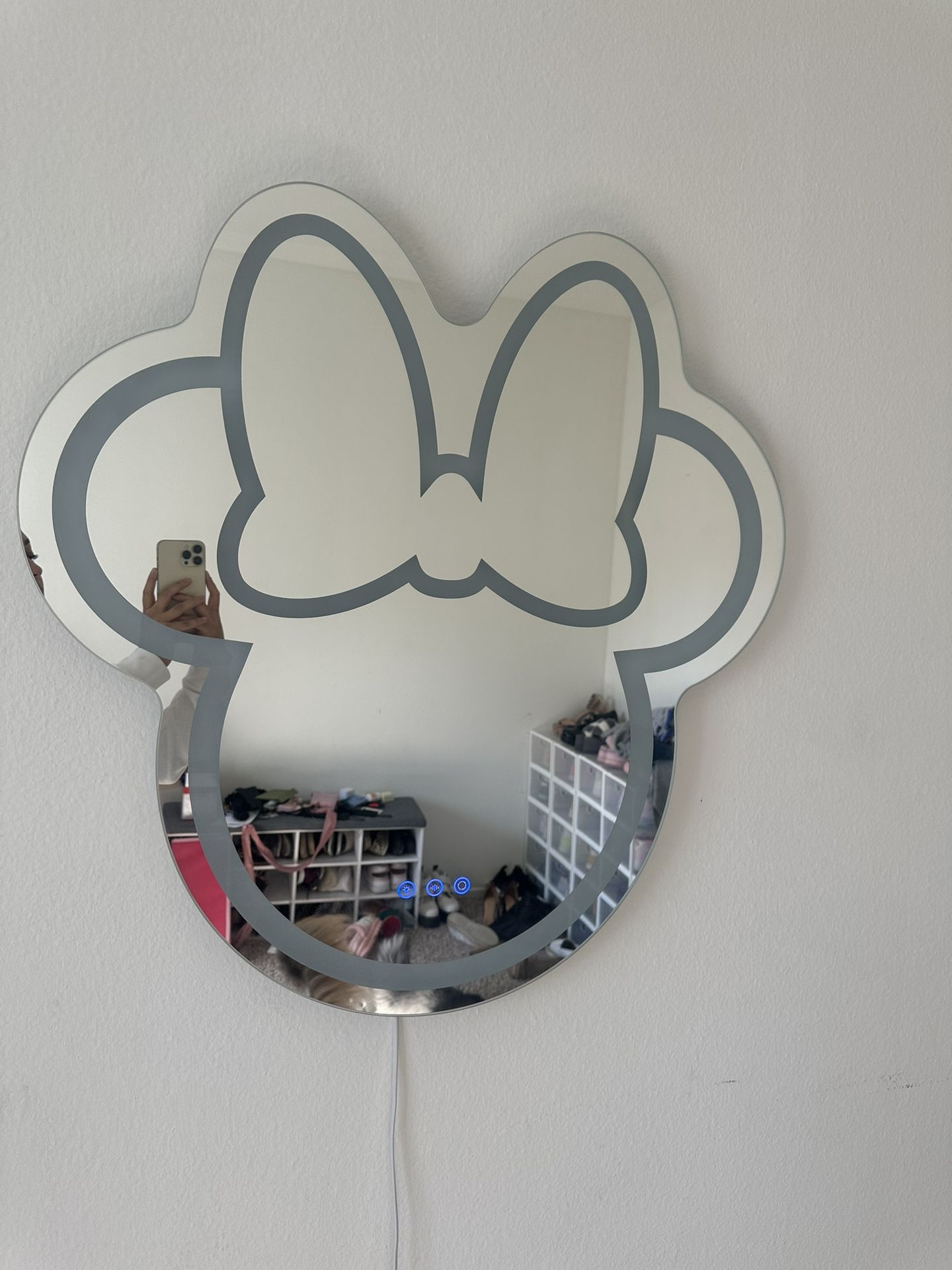 Large Minnie Mouse Led Multi Color Mirror