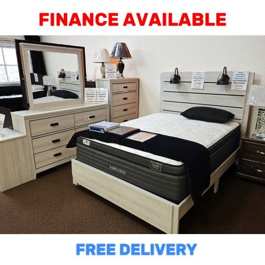 🔥 QUEEN  BED FRAME DEAL! / ¡OFERTA EN CAMA QUEEN Only $ 399 ➕ Add  Mattress $199,  Bedroom Sets available 🚚 FREE DELIVERY / ITEM# CM 6810
