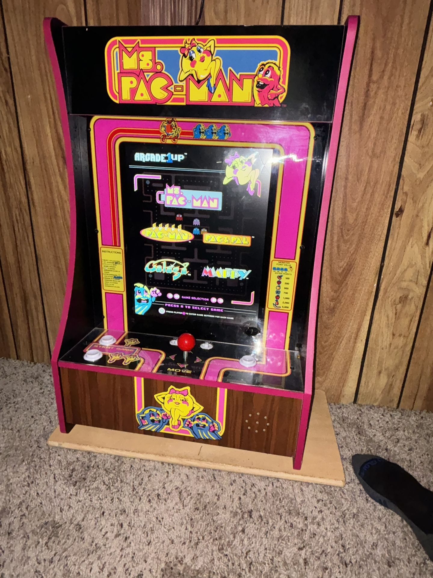 Ms Pac-Man 1 up Arcade 40th Anniversary