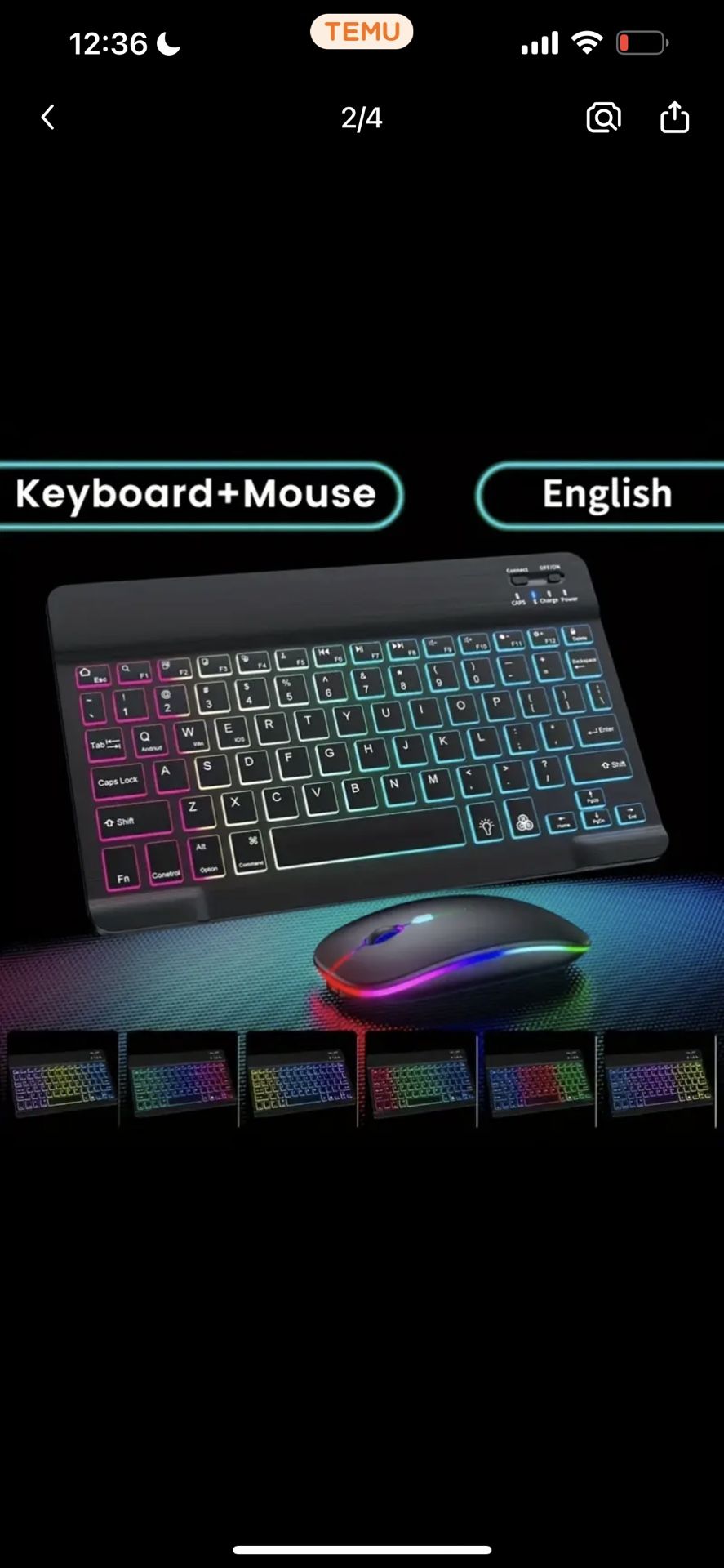 2025Updated Ultra-thin Multi-color Optical Keyboard And Mouse Set,brand New