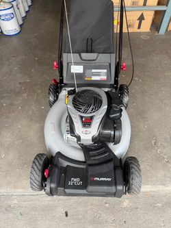 Murray 22 in. 140 cc Briggs & Stratton Walk Behind Gas Self-Propelled Lawn Mower with Front Wheel Dr