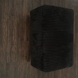 Black velour or Corduroy bench