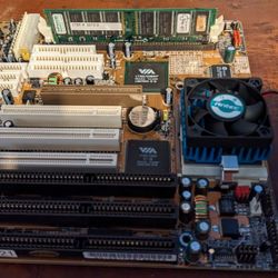 AMD K6-2 266Mhz With Super Socket 7 Motherboard And 128 MB Of Ram