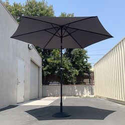 BRAND NEW $70 Patio Umbrella Set (10 FT Umbrella and 26lbs Weight Base) Tilt Crank, Outdoor Garden Market