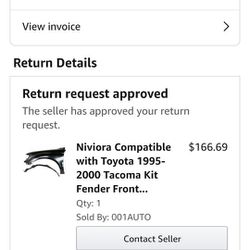 Toyota TACOMA FENDER '95-'00 Driver's Side