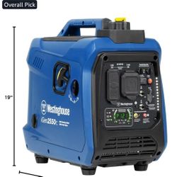 Westinghouse 2550 Peak Watt Super Quiet & Lightweight Portable Inverter Generator