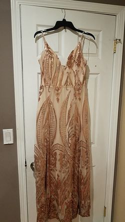 vestido color sequins talla large
