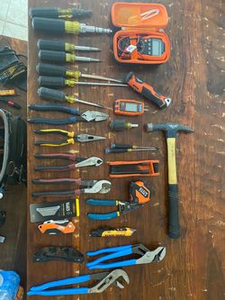 Electrician Klein Tools and Work Bag